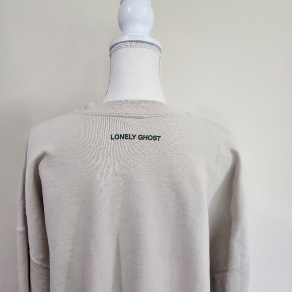 Lonely Ghost Text Me When You Get Lonely Crew Crewneck Sweatshirt | Cream | XXXL - Picture 7 of 9